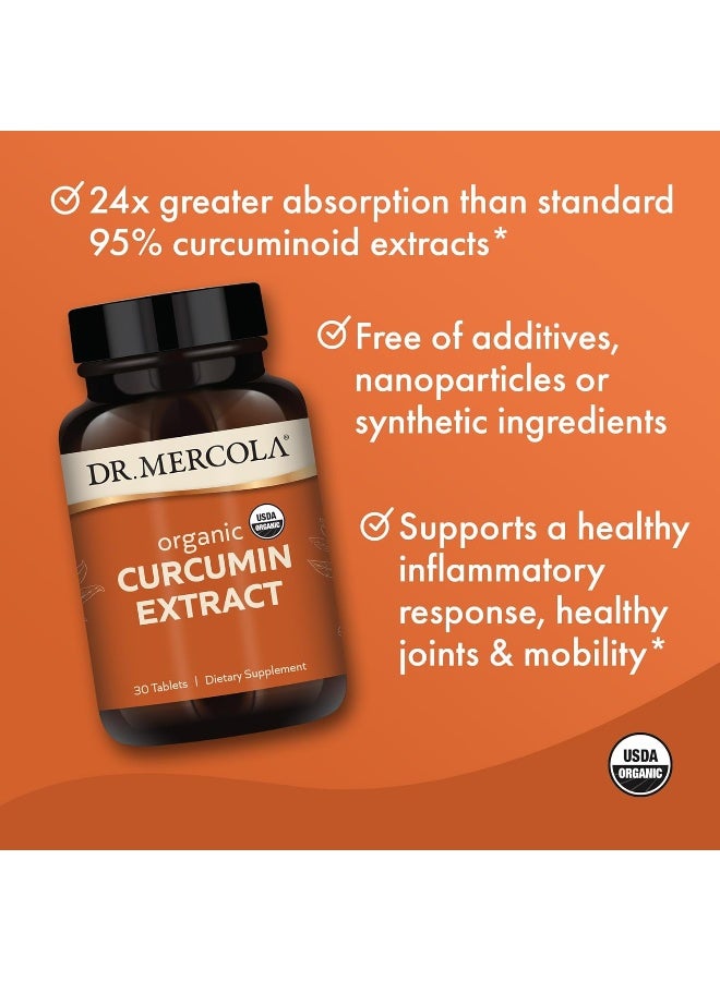 Dr. Mercola Organic Curcumin Extract, 30 Servings (30 Tablets), Dietary Supplement, Supports a Healthy Inflammatory Response, Non-GMO, Certified USDA Organic - Image 4